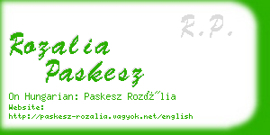 rozalia paskesz business card
